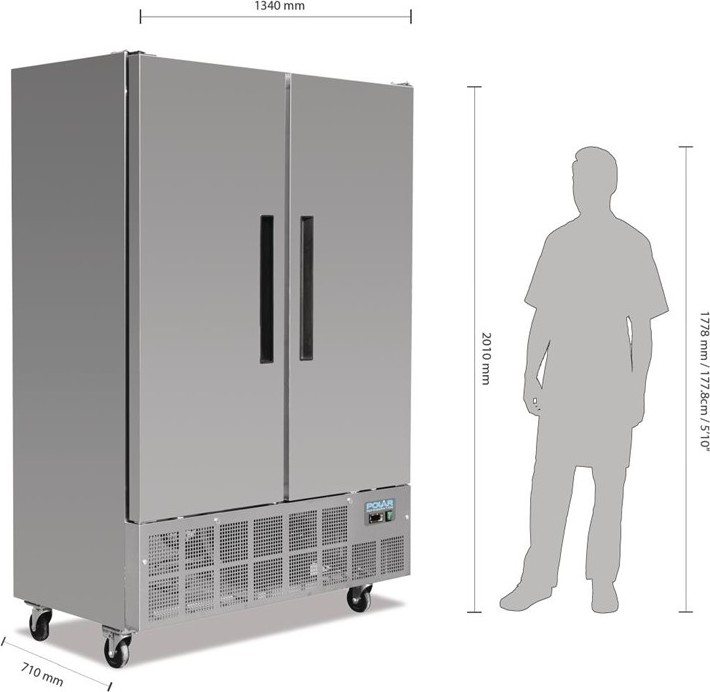  Polar Armoire r&eacute;frig&eacute;r&eacute;e n&eacute;gative 2 portes 960L S&eacute;rie G 