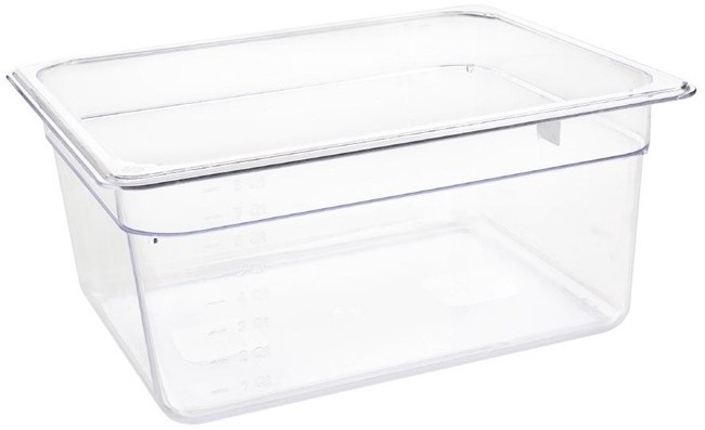  Vogue Bac Gastronorme en polycarbonate transparent un demi 150mm Vogue 