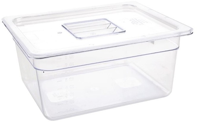 Vogue Bac Gastronorme en polycarbonate transparent un demi 150mm Vogue 