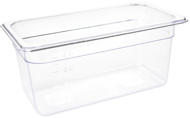  Vogue Bac Gastronorme en polycarbonate transparent un tiers 150mm Vogue 