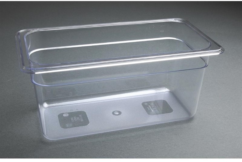 Vogue Bac Gastronorme en polycarbonate transparent un tiers 150mm Vogue 