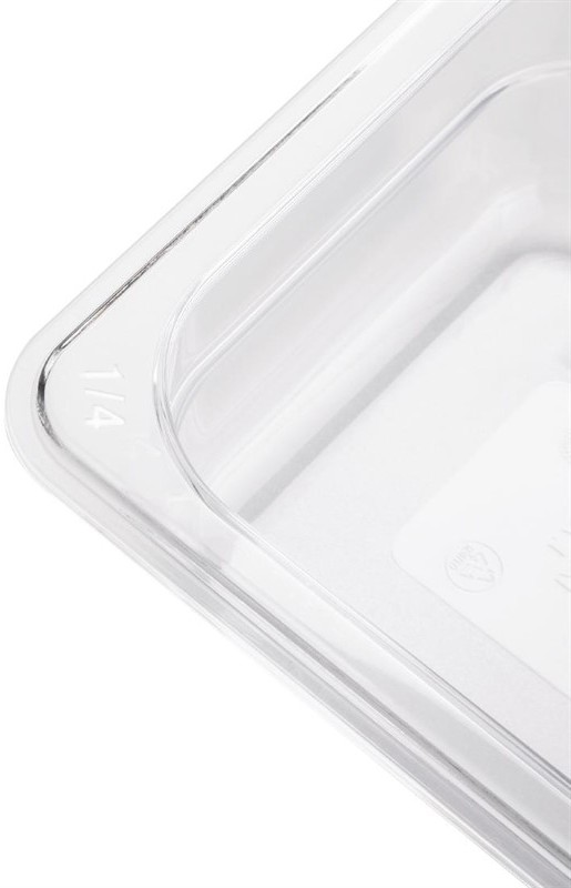  Vogue Bac Gastronorme en polycarbonate transparent un quart 65mm Vogue 