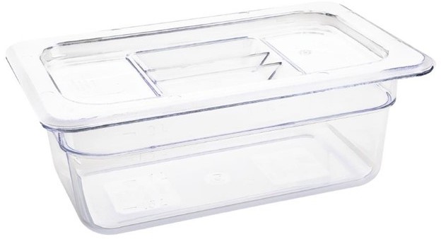  Vogue Bac Gastronorme en polycarbonate transparent un quart 100mm Vogue 