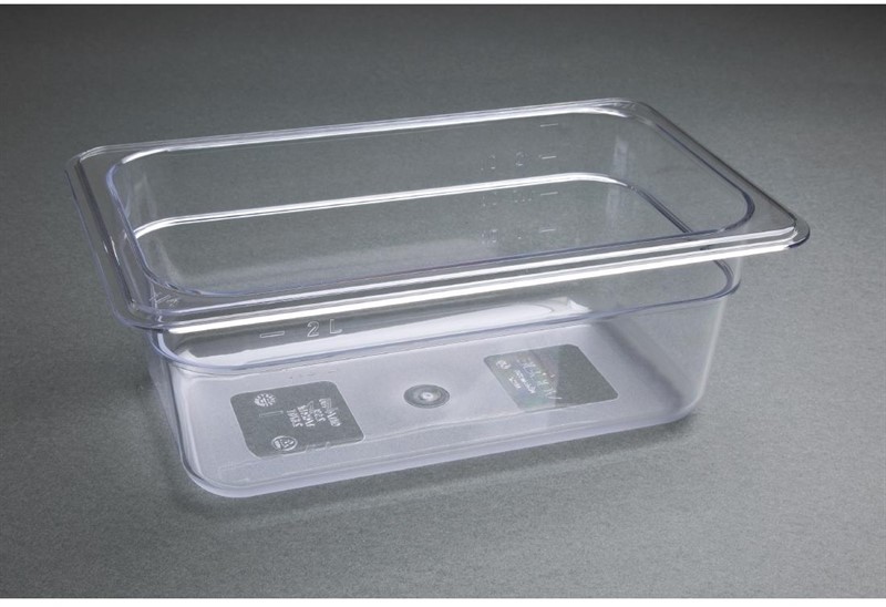  Vogue Bac Gastronorme en polycarbonate transparent un quart 100mm Vogue 