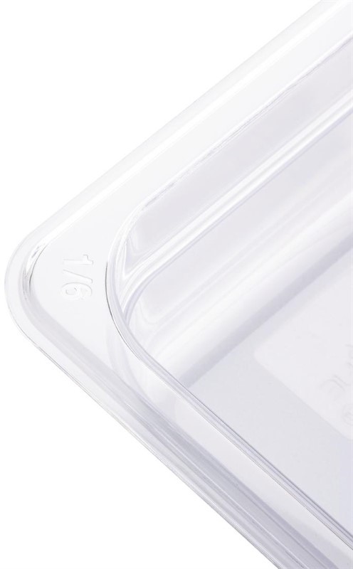  Vogue Bac Gastronorme en polycarbonate transparent un sixi&egrave;me 100mm Vogue 