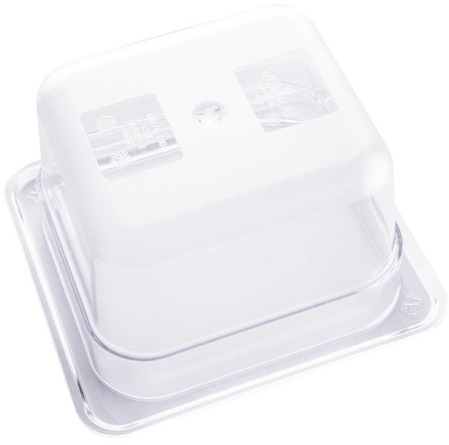  Vogue Bac Gastronorme en polycarbonate transparent un sixi&egrave;me 100mm Vogue 