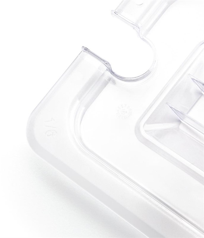  Vogue Couvercle avec encoche Gastronorme en polycarbonate un sixi&egrave;me Vogue 