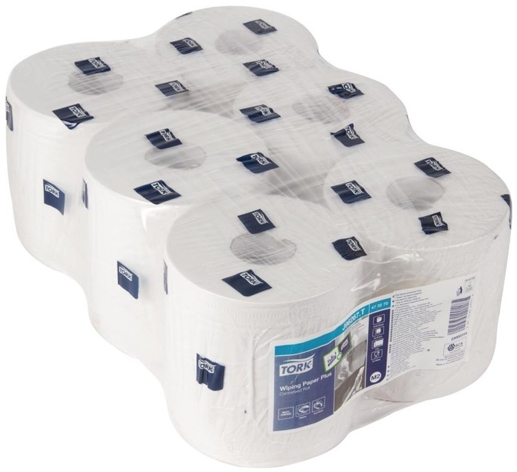  Tork Bobines de papier d'essuyage pour distributeur &agrave; d&eacute;vidage central x6 blanches 