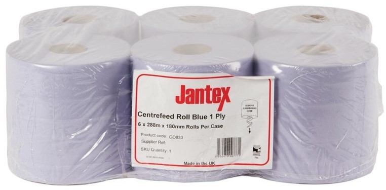  Jantex Bobine &agrave; alimentation centrale 1 pli bleue 