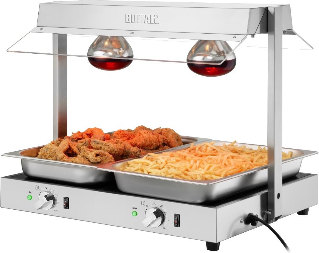  Buffalo Portique chauffe-plat 2x GN 1/1 