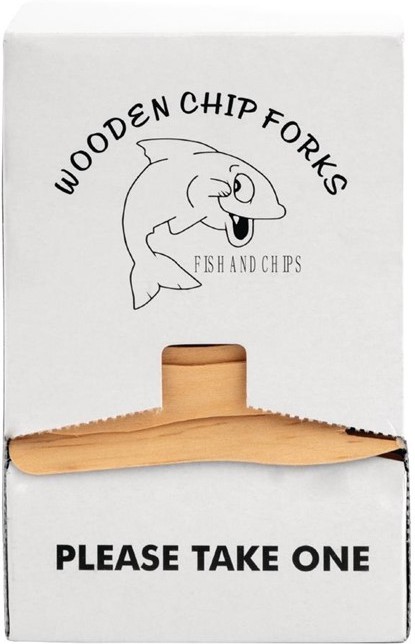  Fiesta Fourchettes en bois biod&eacute;gradables Green 