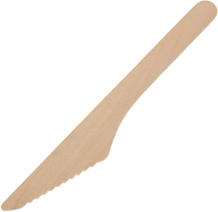  Fiesta Couteaux en bois biod&eacute;gradables lot de 100 