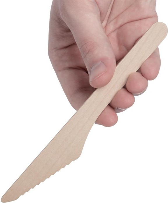  Fiesta Couteaux en bois biod&eacute;gradables lot de 100 
