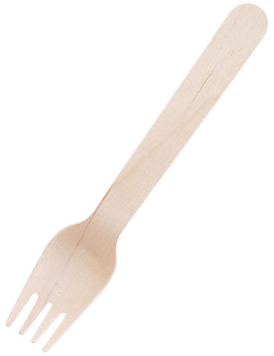  Fiesta Fourchettes en bois biod&eacute;gradables Green lot de 100 