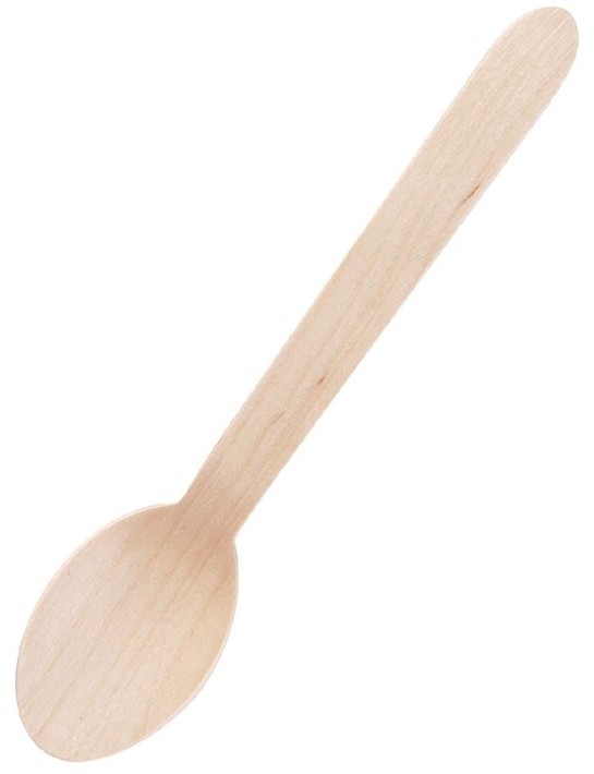  Fiesta Cuill&egrave;res &agrave; dessert en bois biod&eacute;gradables lot de 100 