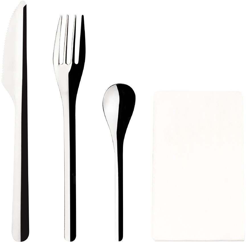  Comas Sets de couverts jetables l&eacute;gers en inox (lot de 50) 