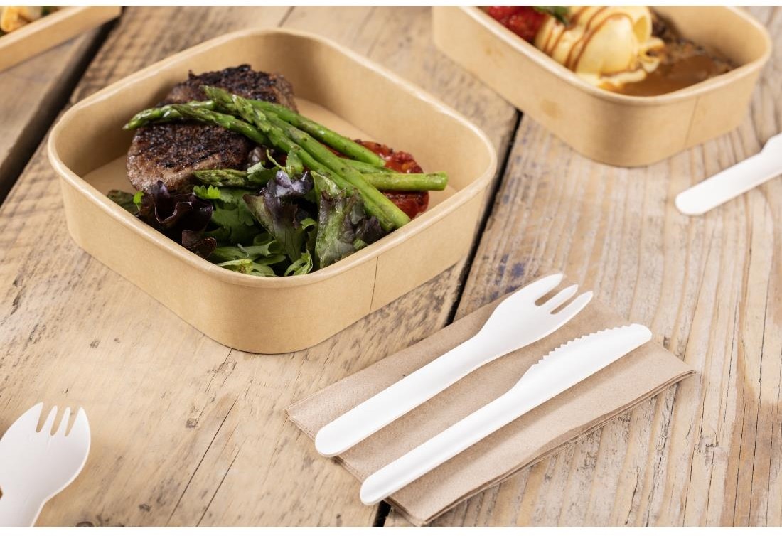  Fiesta Recyclable Couteaux en papier Fiesta Compostable 165 mm (lot de 100) 