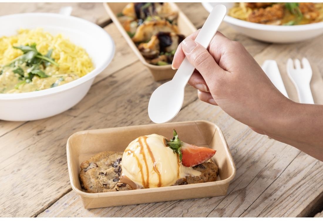  Fiesta Recyclable Cuill&egrave;res &agrave; caf&eacute; en papier Fiesta Compostable 132 mm (lot de 100) 