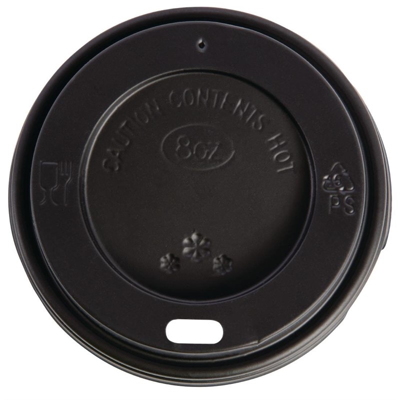  Fiesta Couvercles noirs pour gobelets 225ml (lot de 50) 