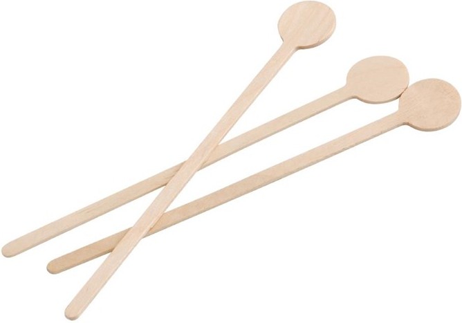  Fiesta Agitateurs &agrave; cocktail biod&eacute;gradables en bois Green 150mm 