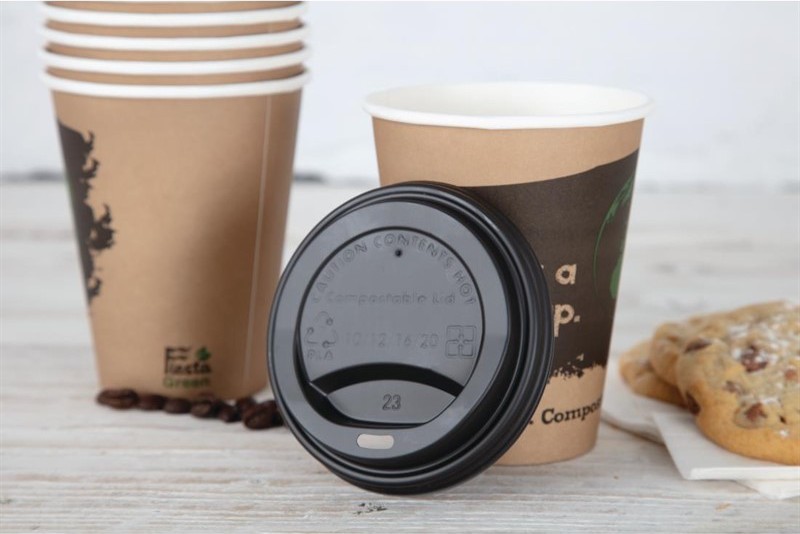  Fiesta Couvercles gobelets boissons chaudes CPLA compostables Green 340 ml (lot de 1000) 