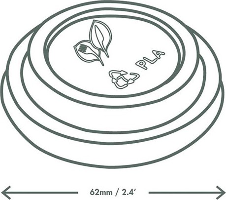  Vegware Couvercles en CPLA pour gobelets chauds s&eacute;rie 62 (lot de 2000) 