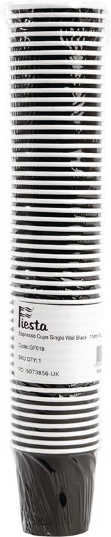  Fiesta Gobelets jetables &agrave; caf&eacute; espresso noirs 120ml x1000 