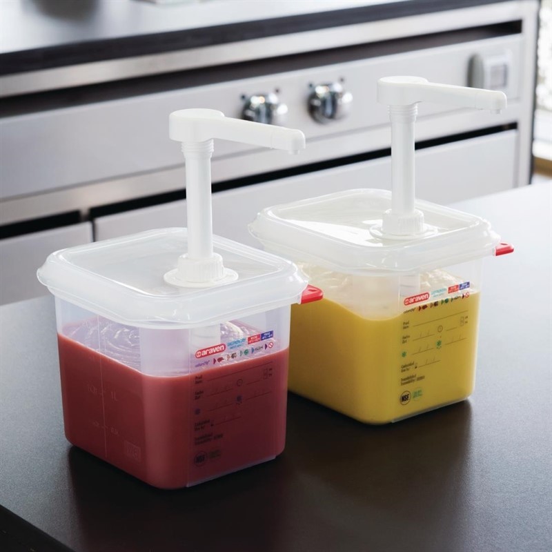  Araven Distributeur de sauce GN 1/6 transparent 2.6L 