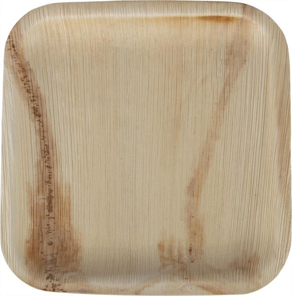  Fiesta Assiettes creuses carr&eacute;es en feuilles de palmier Compostable 200mm (lot de 100) 