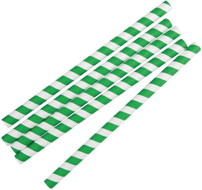  Fiesta Pailles &agrave; smoothie en papier Green vertes 21 cm 