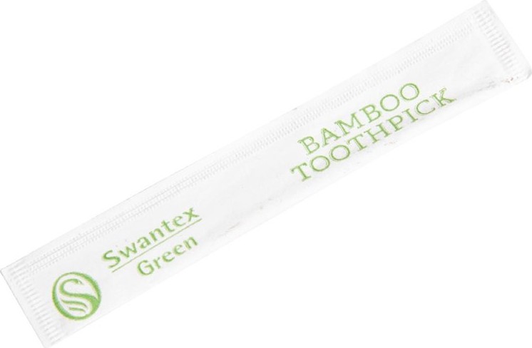  Gastronoble Cure-dents en bambou biod&eacute;gradables emball&eacute;s individuellement Swantex 