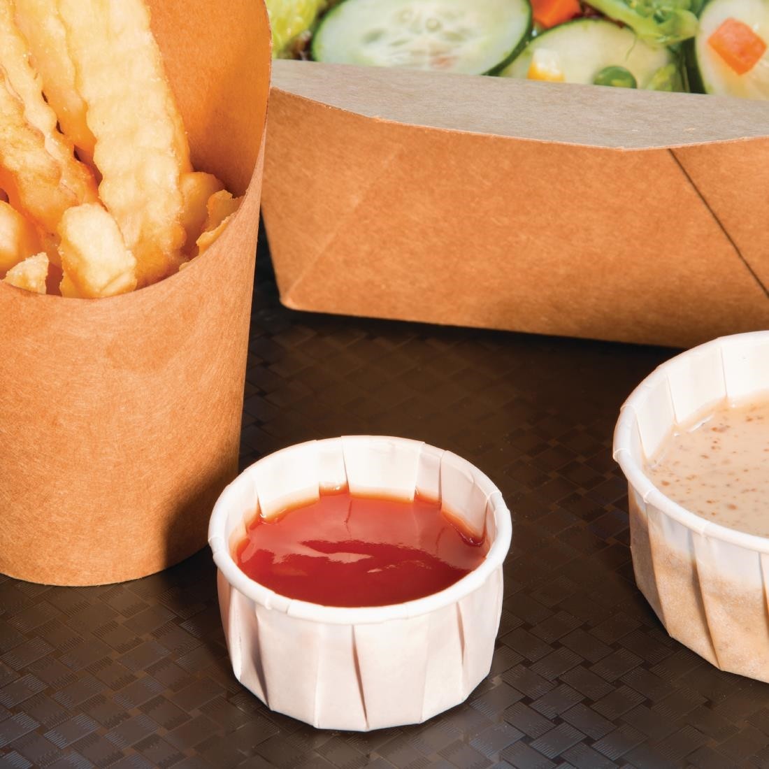  Fiesta Recyclable Pots &agrave; sauce en papier 59ml (lot de 250) 