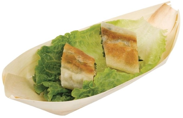  Fiesta Plats biod&eacute;gradables en peuplier pirogue Green 190mm 