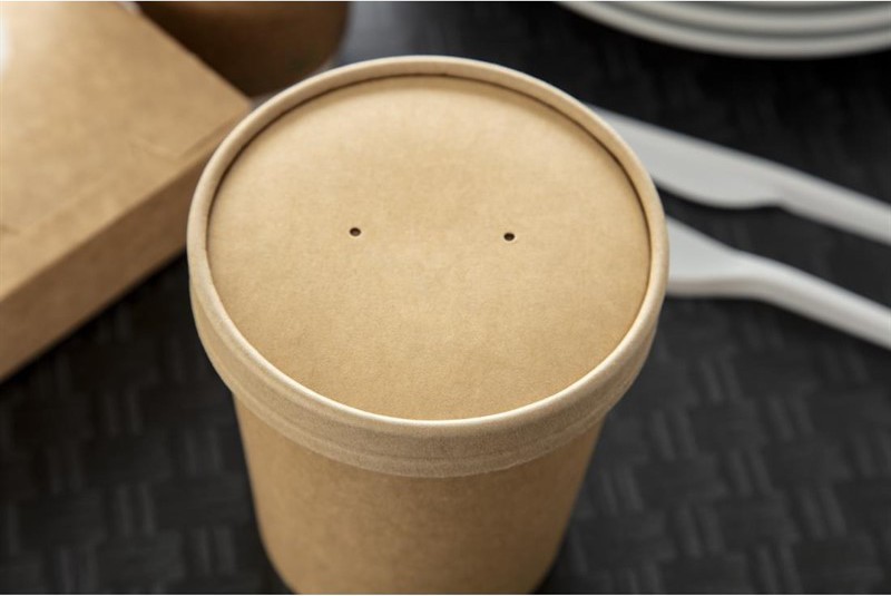  Colpac Couvercles pour bols &agrave; soupe kraft micro-ondables recyclables 450ml (lot de 500) 