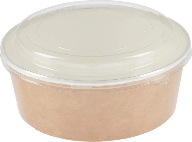  Colpac Pots alimentaires kraft recyclables avec couvercles 1300ml (lot de 150) 