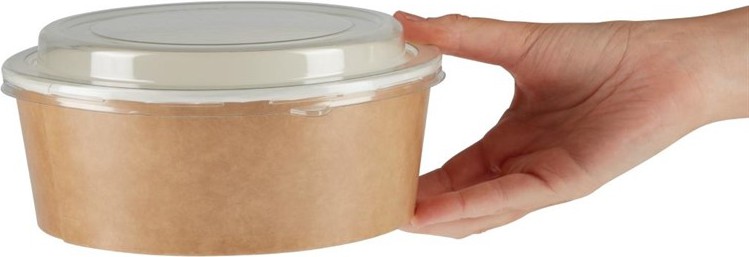  Colpac Pots alimentaires kraft recyclables avec couvercles 1300ml (lot de 150) 