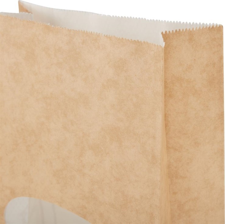  Colpac Sacs sandwich kraft recyclables noirs avec fen&ecirc;tre (lot de 250) 