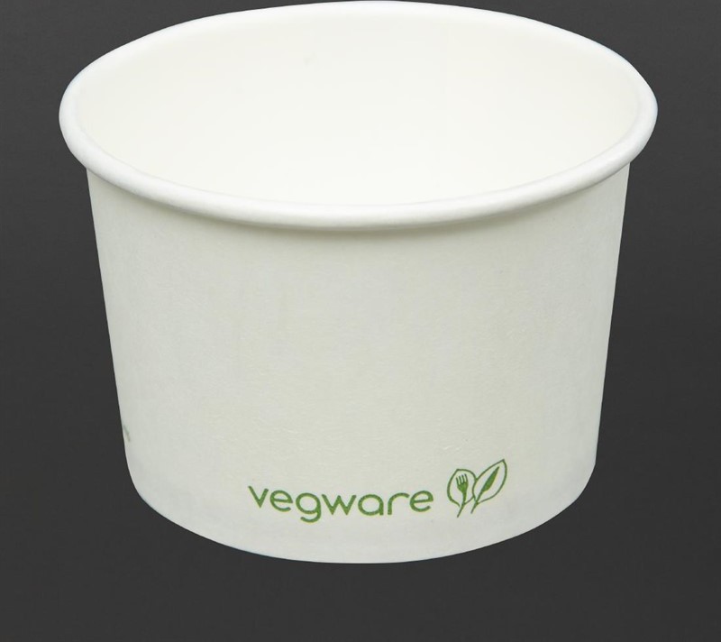  Vegware Pots pour aliments chauds compostables 110ml (Lot de 1000) 