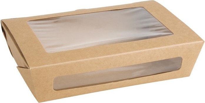  Fiesta Bo&icirc;tes salade avec fen&ecirc;tre PET Recyclable 1200ml (lot de 150) 