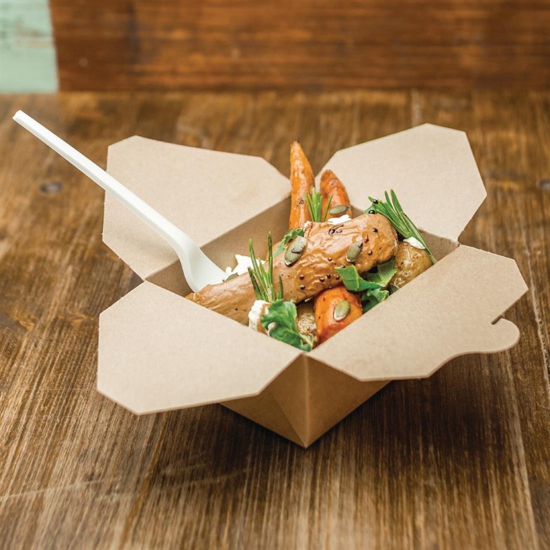 Vegware Bo&icirc;tes alimentaires en carton compostable No.1 700ml (lot de 450) 