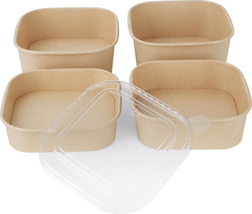  Fiesta Barquettes carr&eacute;es Recyclable 750ml (lot de 300) 