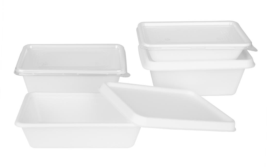  Fiesta Recyclable Couvercles PET pour barquettes en bagasse (lot de 100) 