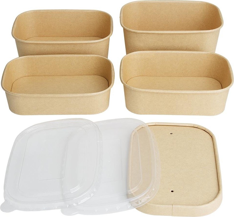  Fiesta Couvercles en papier Recyclable pour barquettes rectangulaires (Lot de 300) 