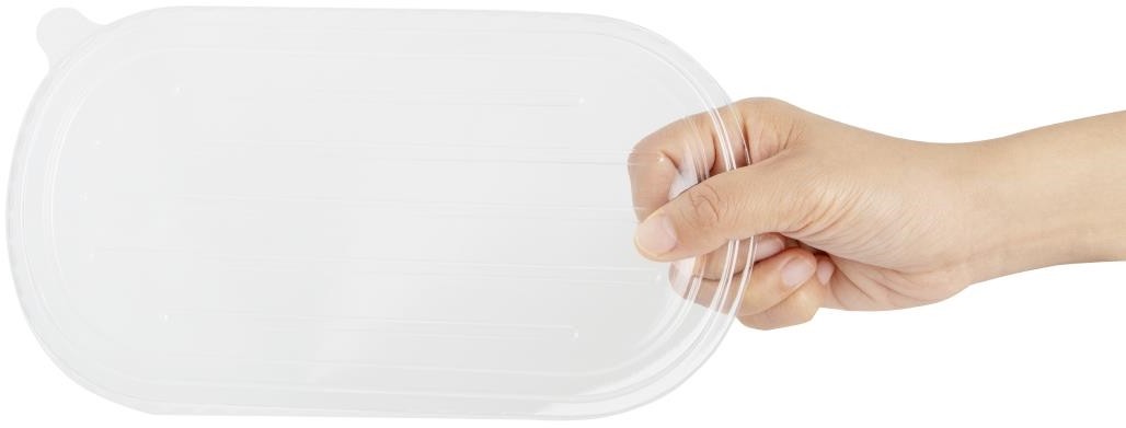  Fiesta Recyclable Couvercles PET pour barquettes ovales en bagasse Fiesta Recyclable 