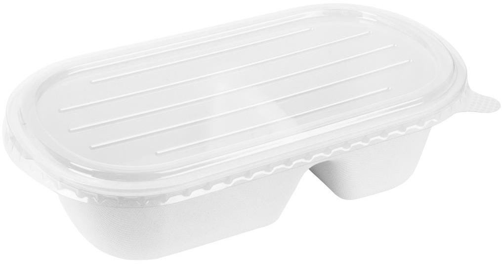  Fiesta Recyclable Couvercles PET pour barquettes ovales en bagasse Fiesta Recyclable 