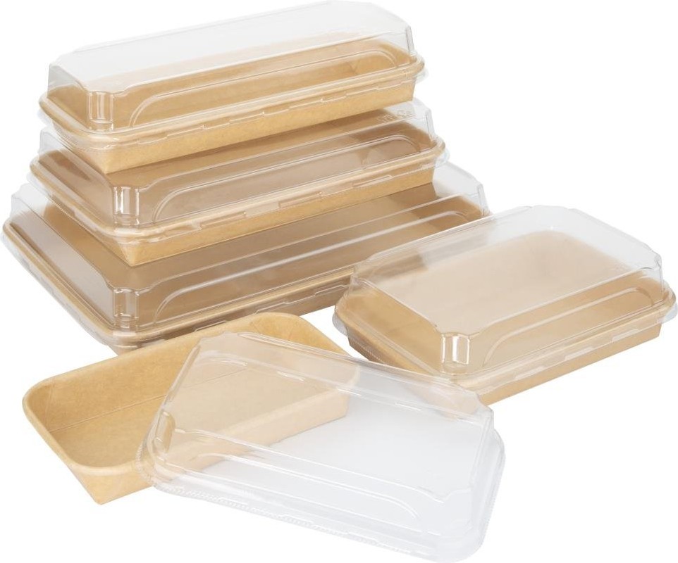  Fiesta Couvercles en PET pour barquettes &agrave; sushi No. 2 Recyclable (lot de 300) 
