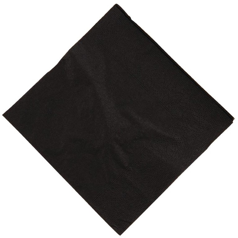  Gastronoble Serviettes cocktail noires 250mm 