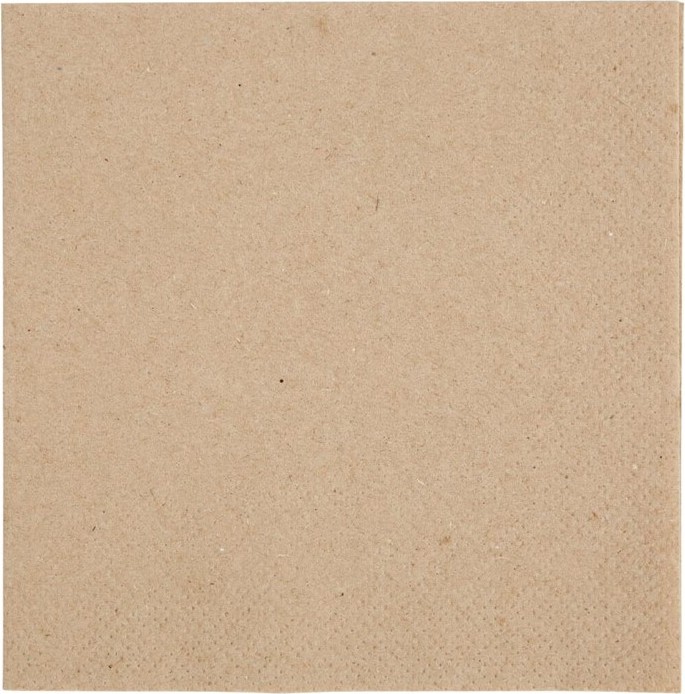  Fiesta Serviettes cocktail recycl&eacute;es 2 plis pliage 1/4 240mm kraft (lot de 4000) 