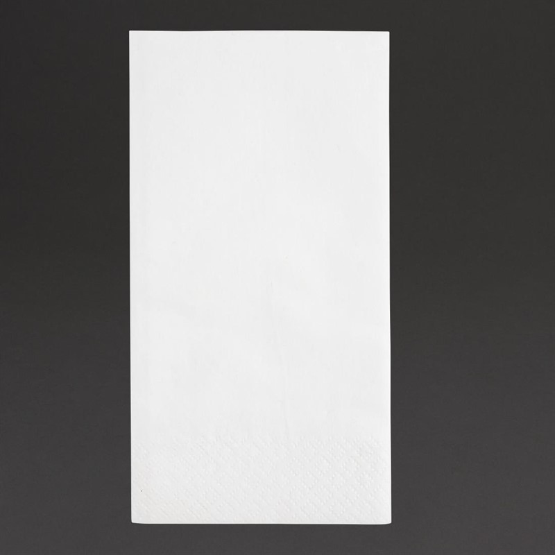  Fiesta Serviettes snacking 2 plis pliage 1/8 330mm blanches (lot de 2000) 