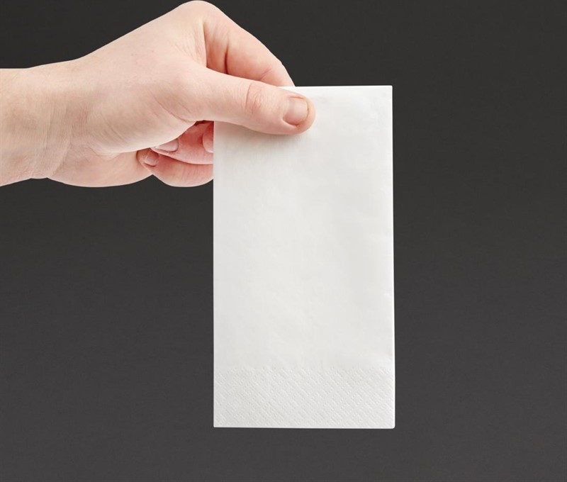  Fiesta Serviettes snacking 2 plis pliage 1/8 330mm blanches (lot de 2000) 
